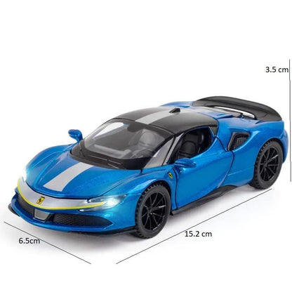 Ferrari Sf90- Diecast Metal Car - Scale 1:24/1:32