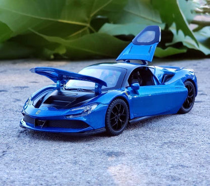 Ferrari Sf90- Diecast Metal Car - Scale 1:24/1:32