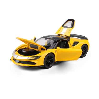 Ferrari Sf90- Diecast Metal Car - Scale 1:24/1:32