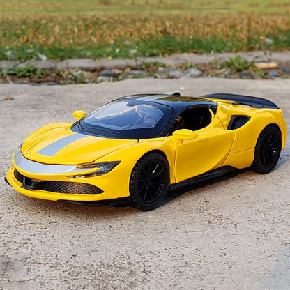 Ferrari Sf90- Diecast Metal Car - Scale 1:24/1:32