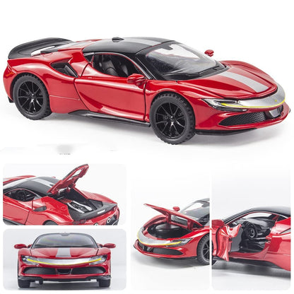 Ferrari Sf90- Diecast Metal Car - Scale 1:24/1:32