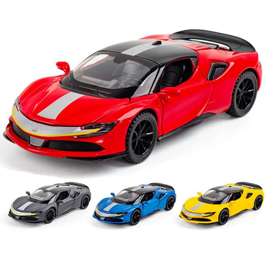 Ferrari Sf90- Diecast Metal Car - Scale 1:24/1:32