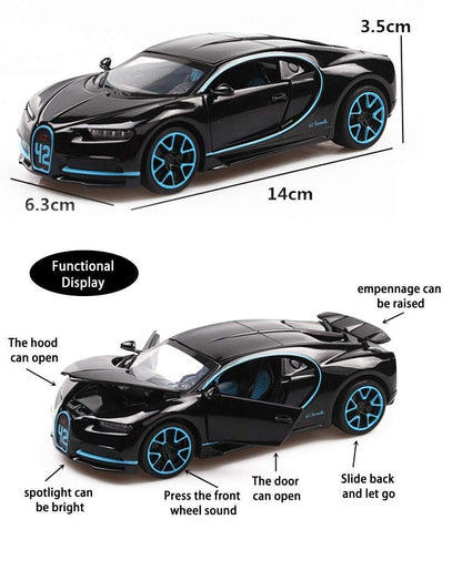 Bugatti Chiiron - Diecast Metal Car - Scale 1:32