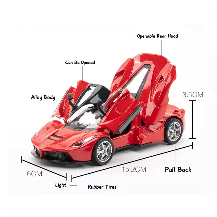 Ferrari Laferrari  - Diecast Metal Car - Scale 1:24/1:32
