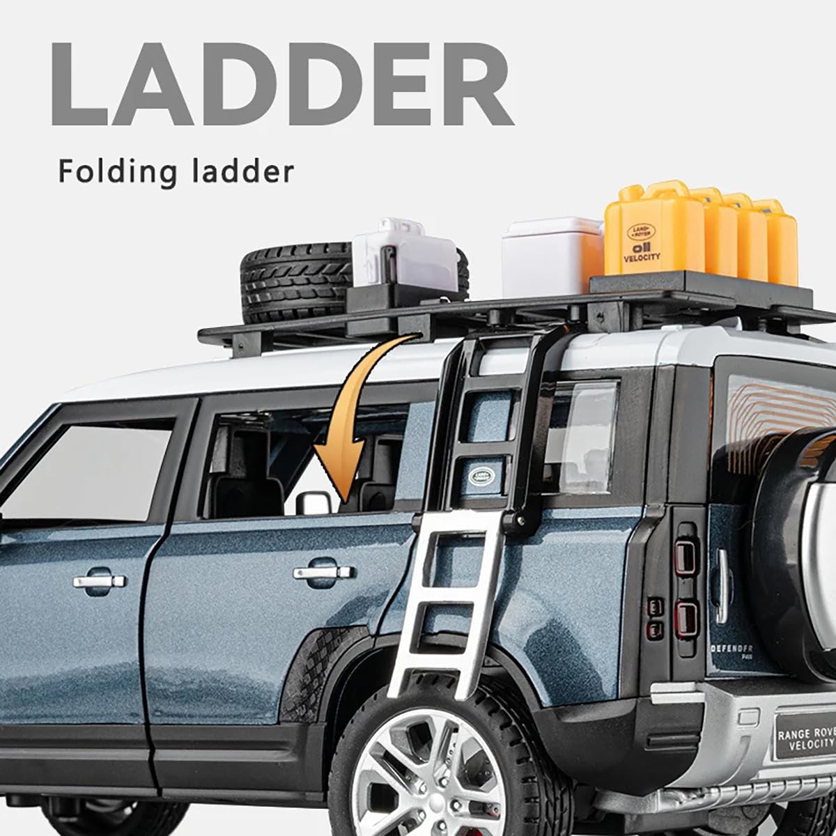 Defender Camping - Diecast Metal Car - Scale 1:24