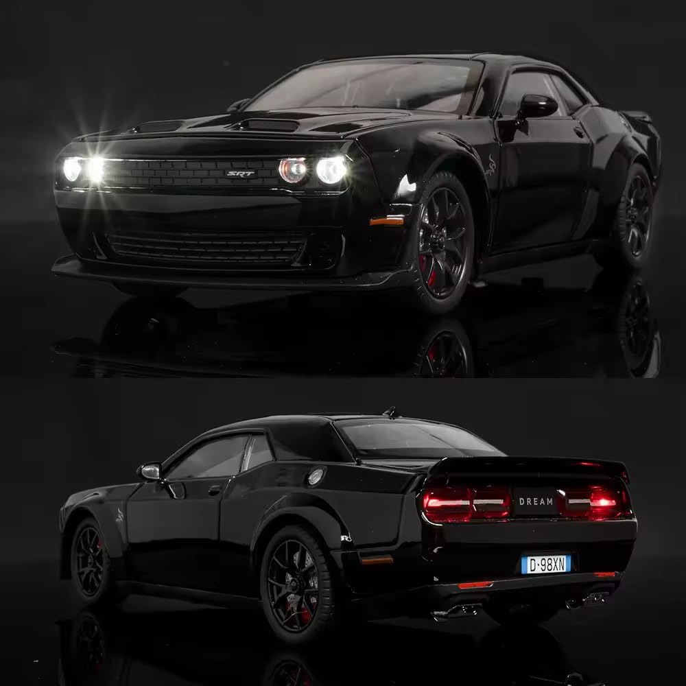 1:24 SCALEExclusive Alloy Metal Pull Back Die-cast Car Scale Model with Sound Light Mini Auto Toy for Kids Metal Model Toy Car with Sound and Light (Lamborgini Veneno- Multicolor)