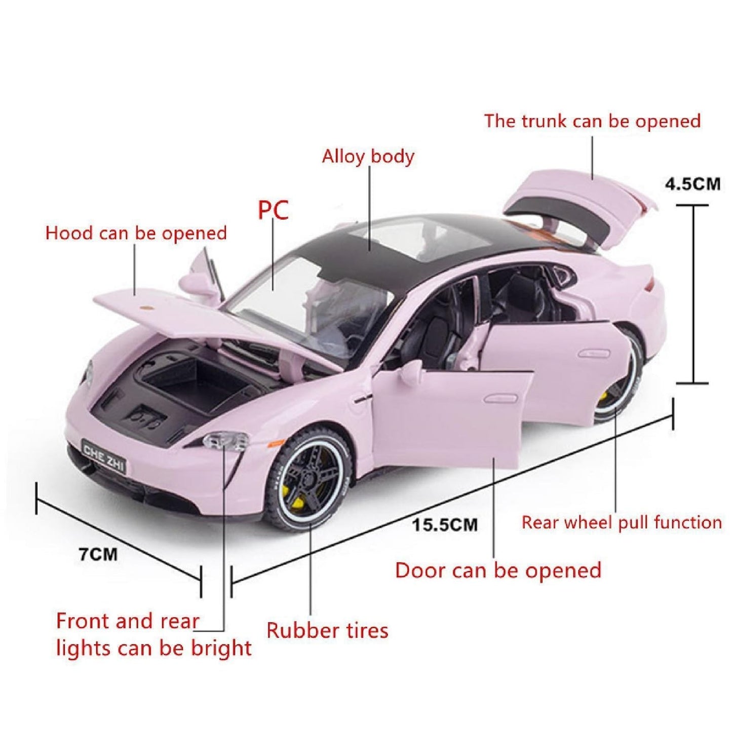 1:24 Scale Exclusive Alloy Metal Pull Back Die-cast Car Model with Sound Light Mini Auto Toy for Kids Metal Model Toy Car with Sound and Light(1.24 -Scale Bently-Black)