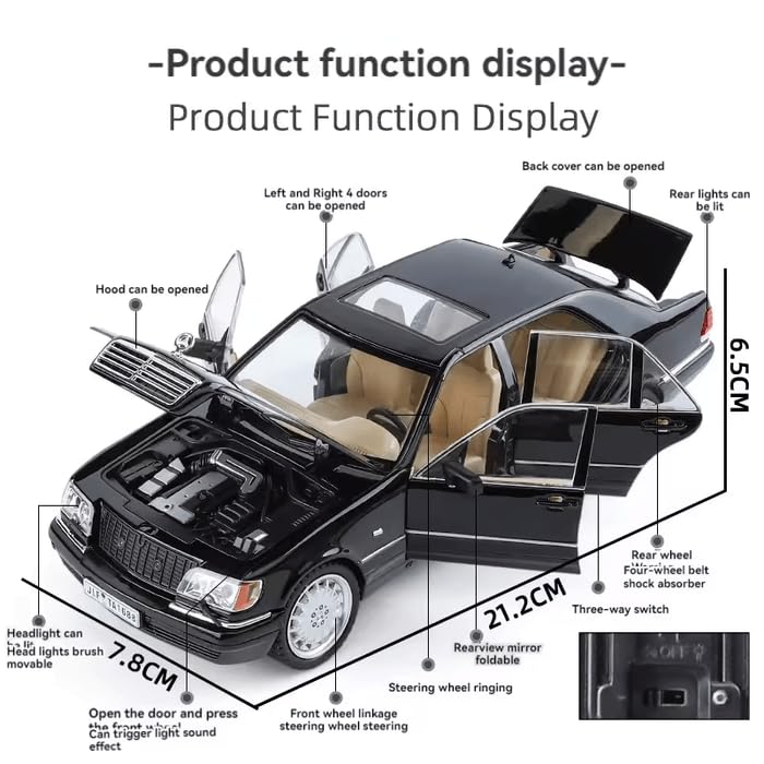 Mercedes-Benz W140 S-Class 1:24 Diecast Scale Model Car
