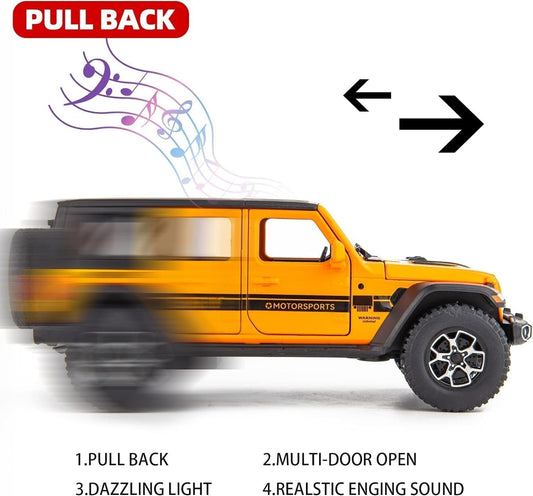 Scale Exclusive Alloy Metal Pull Back Die-cast Car Model with Sound Light Mini Auto Toy for Kids Metal Model Toy Car with Sound and Light (1:24 Lamborghini Revuelto LB774-WHITE)