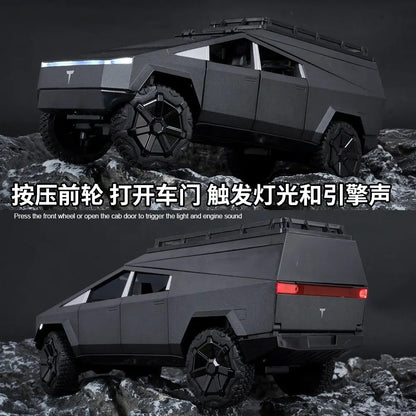 Tesla Cybertruck Camping Vehicle Scale Model Diecast Metalcar - All Size