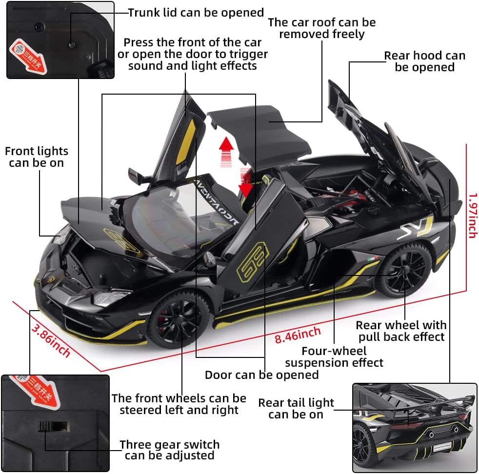 Lamborghini Svj-63 - Diecast Metal Car - Scale 1:24