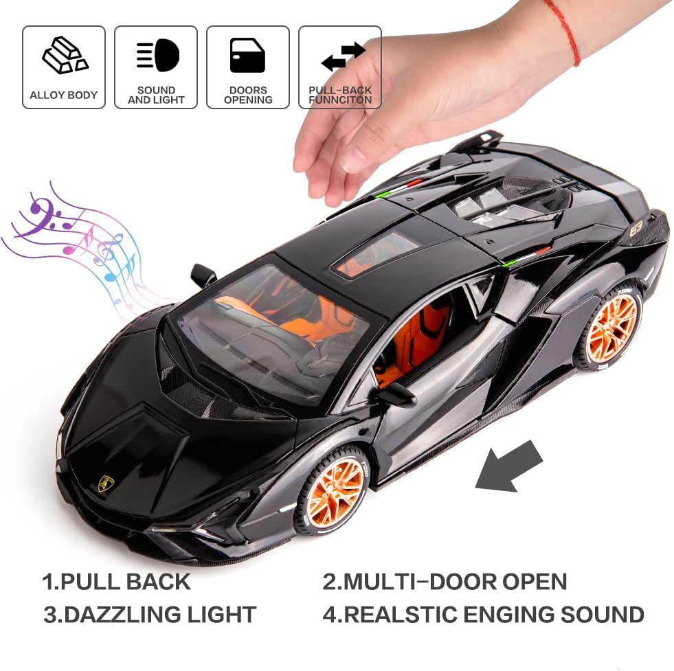 Lamborghini Sian - Diecast Metal Car - Scale 1:24/1:32