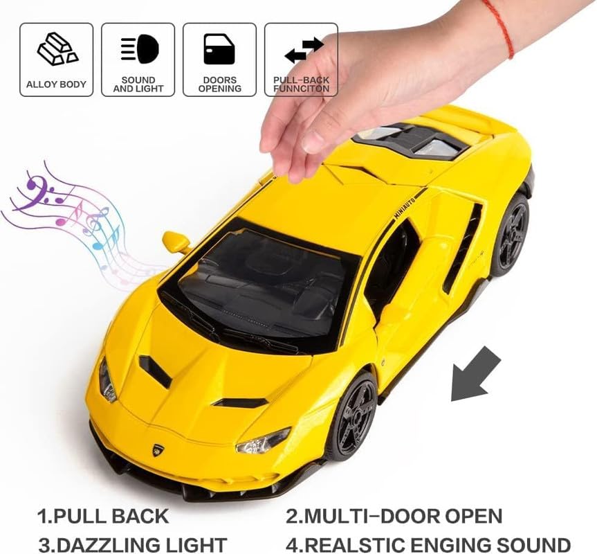 Lamborghini Centenario Lp770 - Diecast Metal Car - Scale 1:24/1:32